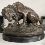 Oroszlán Bronz Szobor - 6