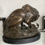 Oroszlán Bronz Szobor - 4